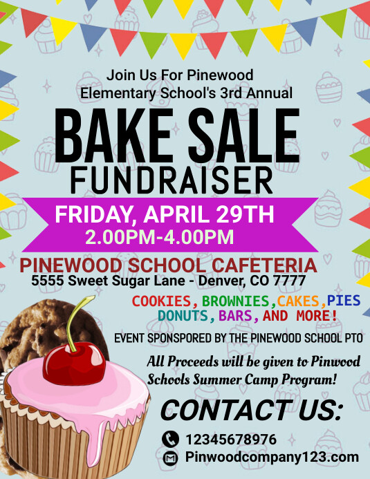 fundraising bake sale event flyer templates PosterMyWall