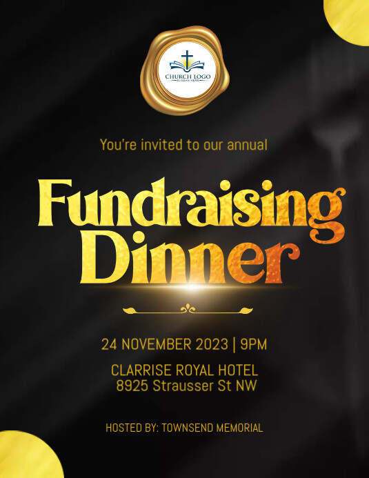 fundraising dinner flyer Template PosterMyWall