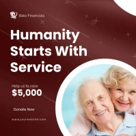 Fundraising Flyer Template Post Instagram