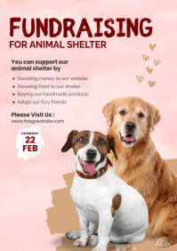 Fundraising for animal Shelter A4 template