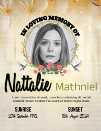 funeral announcement Flyer (US-Letter) template