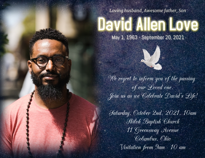 Funeral Announcement Template PosterMyWall