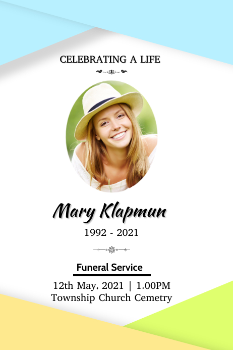 Funeral Announcement Template Postermywall Funeral Announcement Template Postermywall