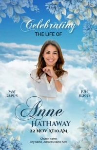 Funeral Announcement Design Template Tabloid