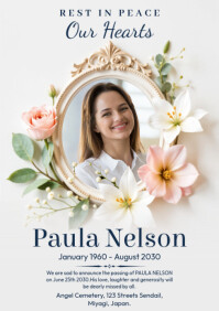 Funeral Announcement A4 template