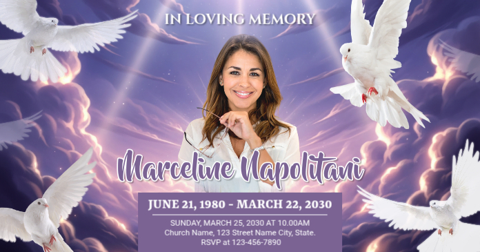 Copy of Funeral Announcement Facebook Post | PosterMyWall
