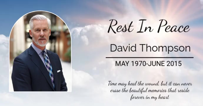 Funeral Announcement Facebook Post template