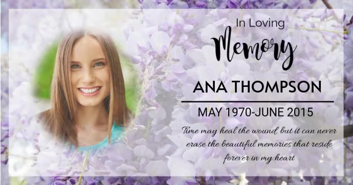 Funeral Announcement Facebook Video Template | PosterMyWall