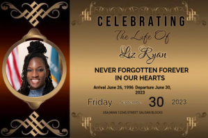 Funeral Announcement flyer,simple | modern | Etykieta template