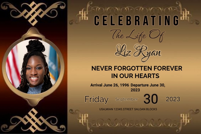 Funeral Announcement flyer,simple | modern | Label template
