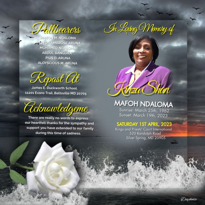 Funeral Announcement flyer,simple | modern | Instagram Post template