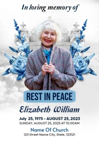 Funeral Announcement Flyer Template A1