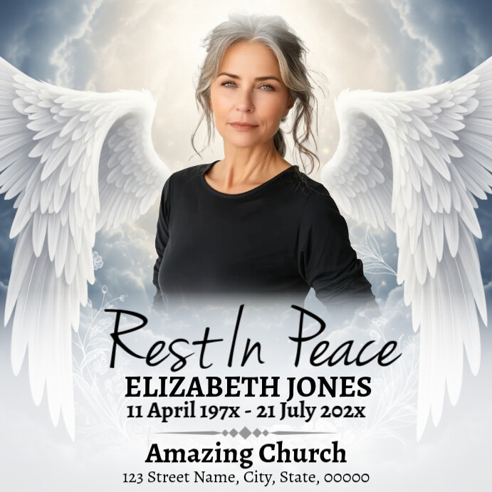 Copy of Funeral Announcement Instagram Post | PosterMyWall