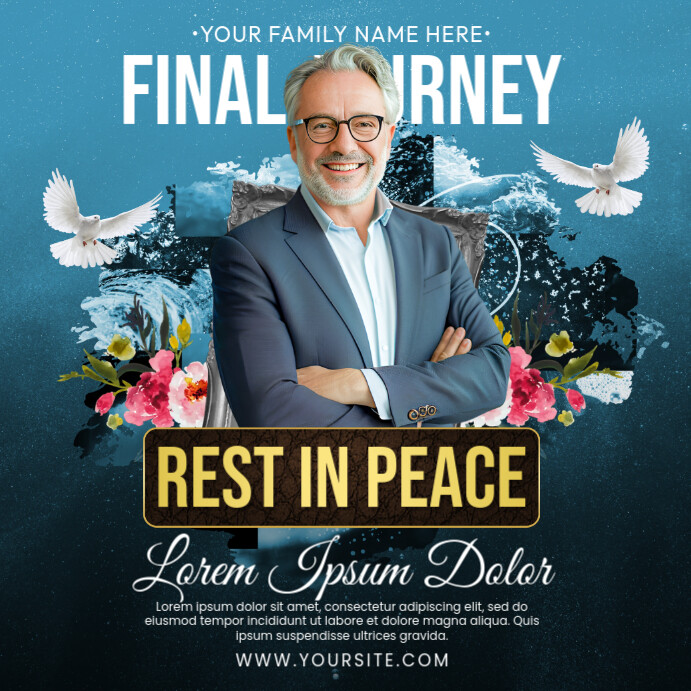Copy of Funeral Announcement Instagram Post | PosterMyWall