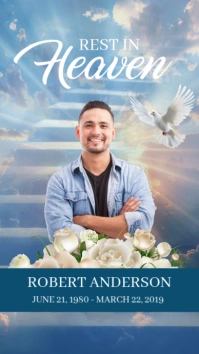 Funeral Announcement Instagram Story template