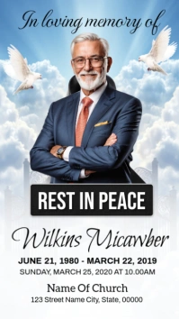 Funeral Announcement Instagram Story template