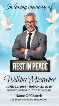 Funeral Announcement Instagram Story template