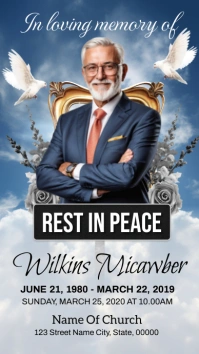 Funeral Announcement Instagram Story template