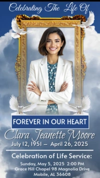 Funeral Announcement Instagram Story Template