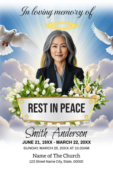 Copy of Funeral Announcement Poster | PosterMyWall