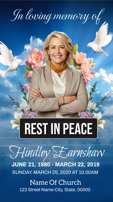 Funeral Announcement Poster Template | PosterMyWall
