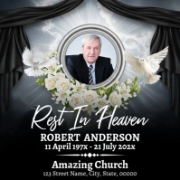 Funeral Announcement Square (1:1) template