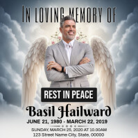 Funeral Announcement Square (1:1) template