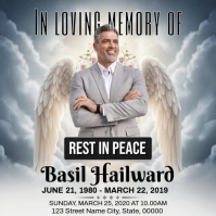 Funeral Announcement Square (1:1) template