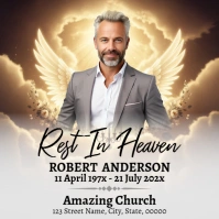 Funeral Announcement Square (1:1) template