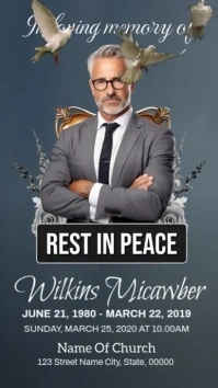 Funeral Announcement Video Template Instagram Story