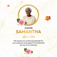 Funeral Appreciation Poster template