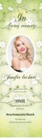 Funeral Bookmark Template Half Page Legal