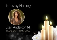 funeral candle poster template Postcard