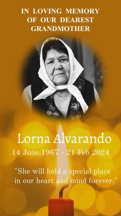 funeral candle poster template Ecrã digital (9:16)