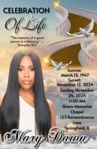 Funeral Celebration Of Life Flyer Tabloid template