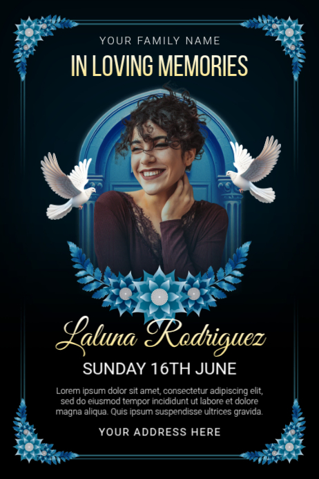 Funeral Day Announcement Poster Template | PosterMyWall