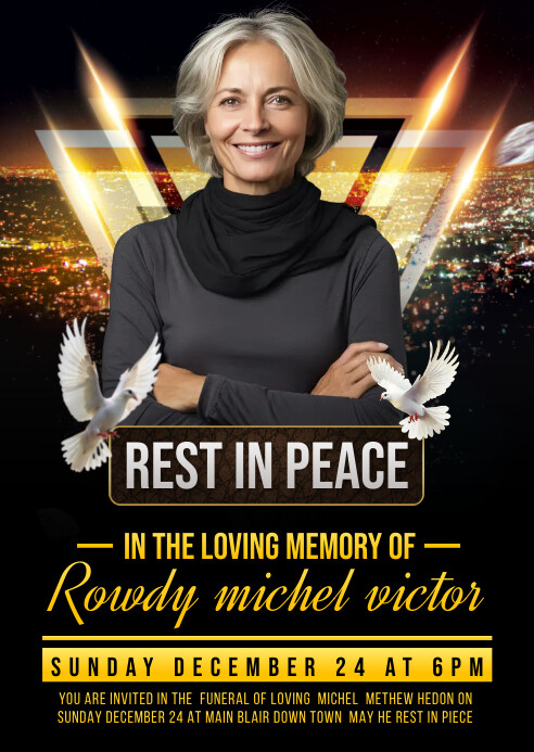 Funeral A6 template
