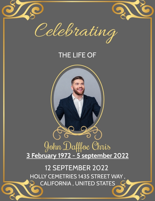 FUNERAL Template PosterMyWall Funeral template postermywall