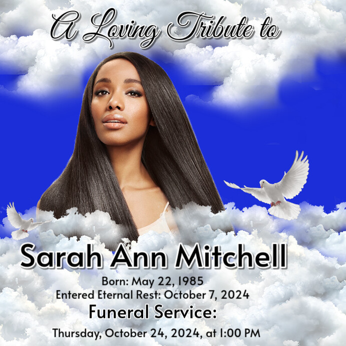 funeral flyer death anniversary announcement flyer Template PosterMyWall