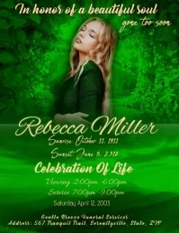 Funeral Flyer death anniversary announcement Volantino (US Letter) template