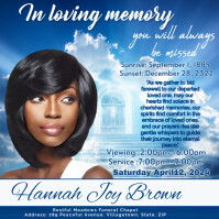 Funeral Flyer death anniversary announcement Instagram Post template