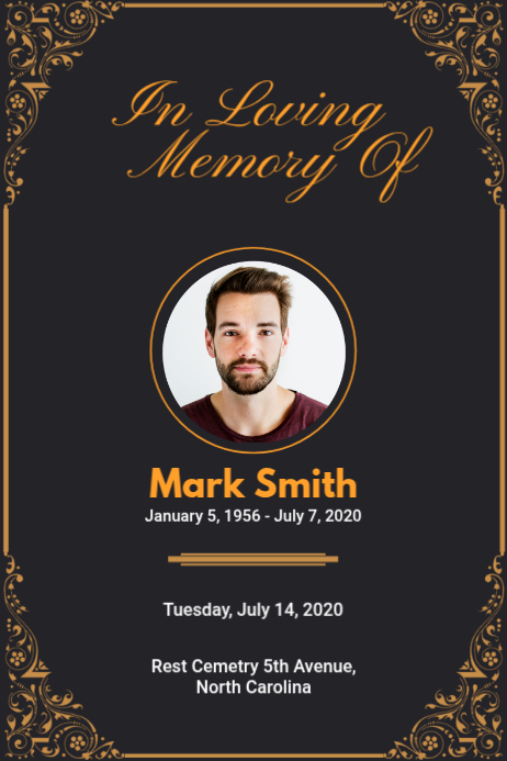 Plantilla de Folleto de Funerales | PosterMyWall