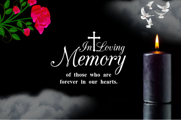 Plantilla de Volante funerario | PosterMyWall