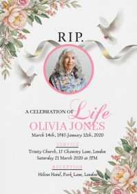 Funeral Flyer A5 template