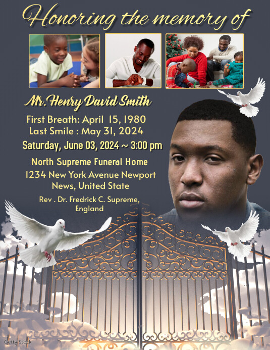Funeral Flyer Template PosterMyWall