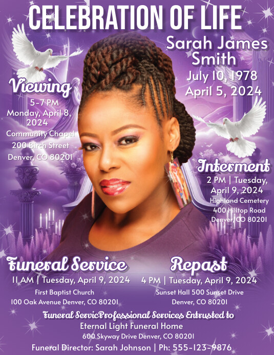 Funeral Flyer Template PosterMyWall