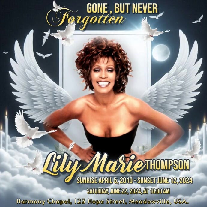 Funeral Flyer Сообщение Instagram template