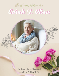 10 540 Funeral Invitation Funeral Service Card Customizable