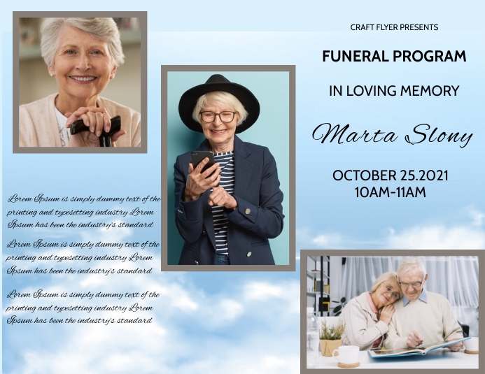 FUNERAL FLYER Template PosterMyWall