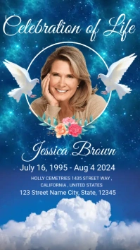 Funeral Flyer Instagram Story template